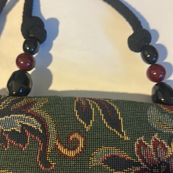 RAFEAL SANCHEZ Botanical Leaves Textured Vintage Shoulder /Cross Body Handbag - Picture 10 of 16